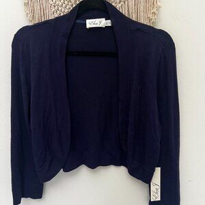 Navy Eliza J Bolero Cardigan